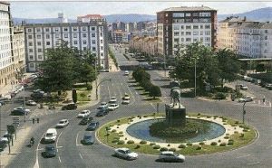 Plaza de España del Ferrol antes de la horrible remodelación.